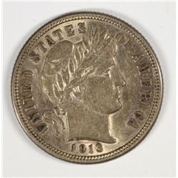 1913 BARBER DIME AU/BU