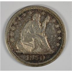 1850 SEATED QUARTER F/VF