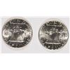 Image 2 : LOT OF ( 2 ) BU FRANKLIN HALF DOLLARS: 1957 AND 1959-D