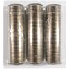 Image 1 : LOT OF ( 3 ) ORIGINAL GEM BU ROLLS OF  1954 JEFFERSON NICKELS
