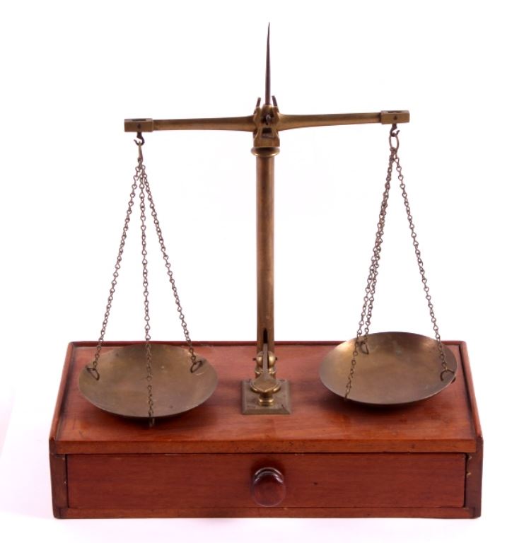 Antique Gold Balance Scale This is an antique gold