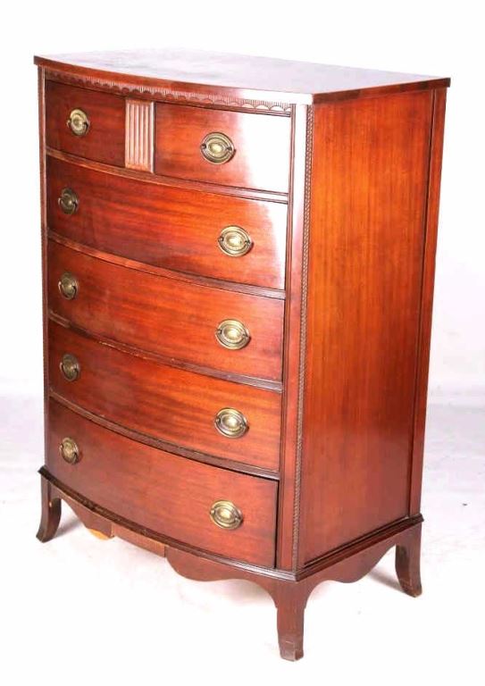 Antique Hickory Mfg. Mahogany Highboy Dresser This