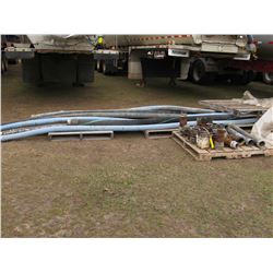 QUANTITY OF 4" RUBBERIZED HOSES AND FITTINGS