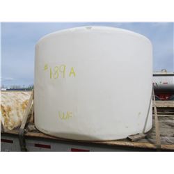 1250 GALLON POLY TANK WITH VALVES