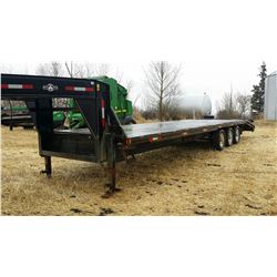 2004 DOUBLE A 30' TRIPLE AXLE GOOSE NECK FLAT DECK TRAILER