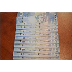 (10) 2006 $5 Notes UNC - Sequential!!