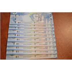 (10) 2006 $5 Notes UNC - Sequential!!