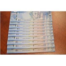 (10) 2006 $5 Notes UNC - Sequential!!