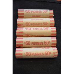(5) Rolls Unsearched 1-Cent (Mixed)