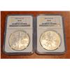 Image 1 : (2) 2006 $1 Eagles NGC MS69!!