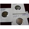 Image 1 : 3 Indian Head Cent 1887-1889 - 3 Times the Money