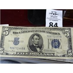 1934-D Blue Series $5 Bill