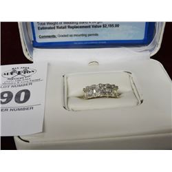 1.50 Cts. 10 Kt. White & Yellow Gold Ladies Wedding Band