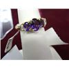 Image 1 : 10 Kg. Syn Amethyst & Diamond Accent Ring