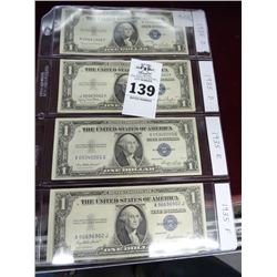 1935-D/E/F Dollars (4) Silver Certificates