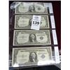 Image 1 : 1935-D/E/F Dollars (4) Silver Certificates