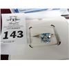 Image 1 : 14 K. WG Topaz Ring 13 Cts. w/.15 Cts. Diamonds (Retail $1,295)