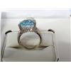 Image 2 : 14 K. WG Topaz Ring 13 Cts. w/.15 Cts. Diamonds (Retail $1,295)