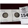 Image 1 : 1902/06 Silver Cents