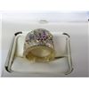 Image 2 : 14 K 2-Tone Gold Wide Band w/Emerald/Rubies .50 Cts & Diamonds?