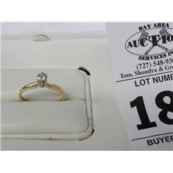14 Kt. YG Ladies Solitaire Diamond Engagement Ring w/Appr. (Retail $495)