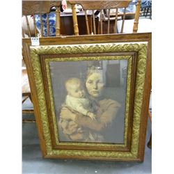 Oak Framed Portrait - Mother & Child