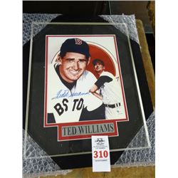 Framed & Autographed "Ted Williams" Picture w/COA