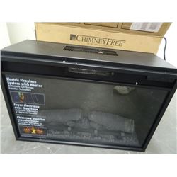 Electric Fireplace Insert - New 26in with heater and remote.