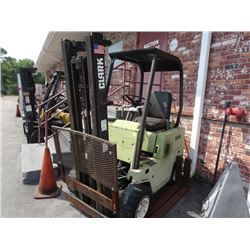 Clark #C500-Y30 Gas 5K Lb. Capacity Forklift w/Double Mast, Hard Pnewmatic Tires - #42353052895