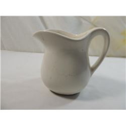 VINTAGE WHITE POTTERY PITCHER