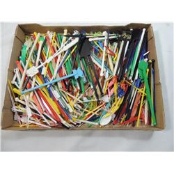 BOX LOT PLASTIC COCKTAIL STIRRERS