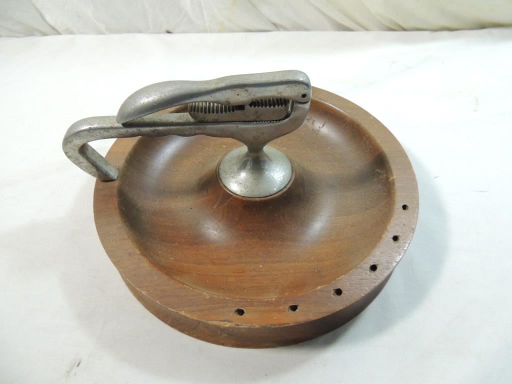 VINTAGE NUT BOWL WITH NUTCRACKER