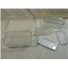 Image 1 : LOT 5 VINTAGE GLASS FOOD STORAGE & BUTTER DISH