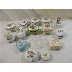 LOT 15 ASSORTED JEWELRY TRINKET BOX