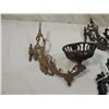 Image 2 : LOT 3 VINTAGE METAL LANTERN HOLDERS
