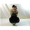 Image 1 : 16" GREEN VELET DRESS PORCELAIN DOLL