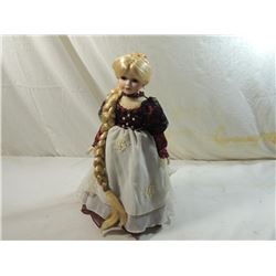 16" RAPUNZEL LIKE PORCELAIN DOLL