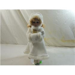 16" WHITE WINTER PORCELAIN DOLL