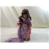 Image 1 : 14" PINK & PURPLE DRESS PORCELAIN DOLL