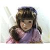 Image 2 : 14" PINK & PURPLE DRESS PORCELAIN DOLL