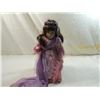 Image 3 : 14" PINK & PURPLE DRESS PORCELAIN DOLL