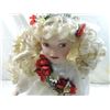 Image 2 : 14" WHITE W/ RED ROSES PORCELAIN DOLL