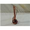 Image 2 : VINTAGE FLUTED METAL SINGLE FLOWER VASE