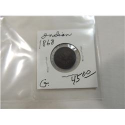 1868 INDIAN HEAD PENNY