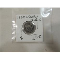 1868 SHIELD NICKEL