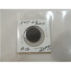 1864 2 CENT PIECE