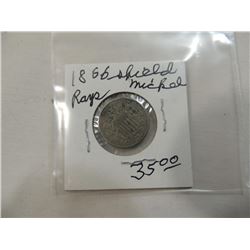 1866 SHIELD NICKEL