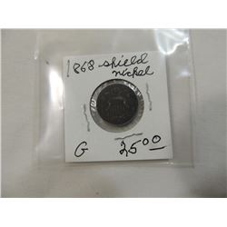 1868 SHIELD NICKEL