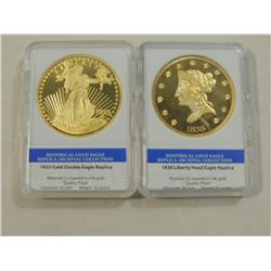 LOT 2 HISTORICAL GOLD EAGLE REPLICAS