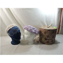 LOT 2 VINTAGE LADIES SPRING HATS